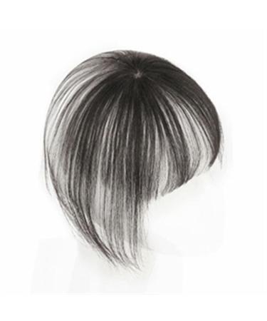 Bangs Hair Bangs Hair Human Hair Bangs with Top Piece Clip in Seamless Topper&Fringe Extension 3D Natural Fringe Clip in Bangs Brazilian Non-remy Hair Pieces for Women Hair Extensions(Natural Color)