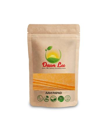 Dawn Lee Aam Papad Saffron Enrich Mango Thin Papad Slices 100 Gram | No Preservatives | No Artificial Colour | No Refined Sugar| 100% Natural Pulp Fast Food Items -Vrat Snacks