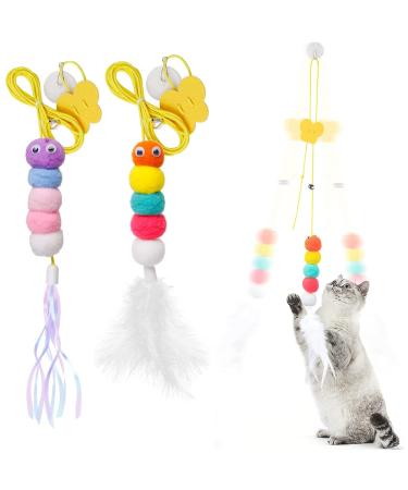 selcouth yyds Interactive Cat Toys for Indoor Cats Adult Door Hanging Cat Toy for On Doorcase Doorknob Window(2Pcs)
