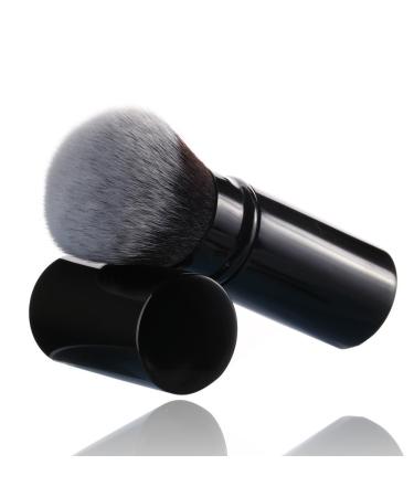 Retractable Makeup Blush Brushes  Sinide Professional Kabuki Brush Set - Best Foundation Brush Travel Kit for Mineral Powder Contouring  Cream or Liquid Cosmetics Black