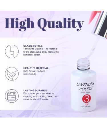 Buy Lavender Violets Dip Powder Liquid Set - Base Top Coat Activator & Brush Saver J705B - Best International Shipping - Buy Online on GoSupps.com