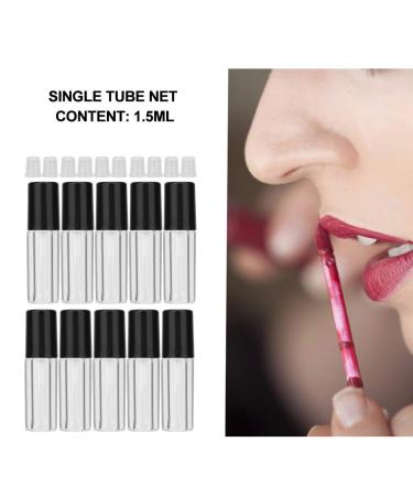 Buy 10-Pack 1.5ml Clear Lip Gloss Containers - Refillable Travel Lip Balm & Lipstick Sample Vials (Black) - Ideal for eCommerce & International Shipping - Buy Online on GoSupps.com