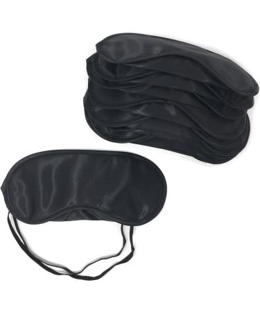 10 Pack Black Sleep Eye Mask - Ultimate Travel and Office Sleep Rest Aid Unisex Lightweight and Comfortable