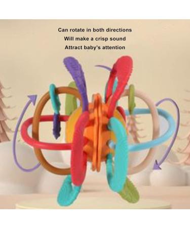 Baby Teething Toy Plastic Cement Baby Teether Teethers Baby Sensory Toys Ball for Children Infant - Buy Online on GoSupps.com