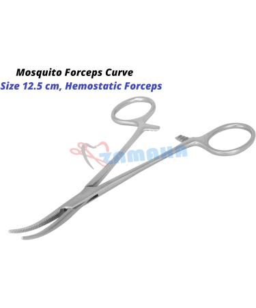 Mosquito Hemostat Forceps Curved Stainless Steel Dog Cat Pet Scissors Ear Hair Clamp Fishing Scissors Tools (Curved 12.5cm) - Buy Online on GoSupps.com