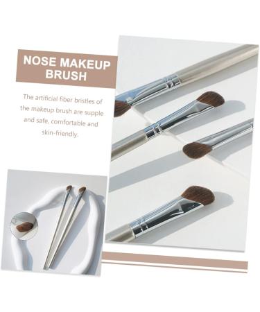 Baluue 4pcs Nose Shadow Brush Concealer Brush under Eye Angled Eye Shadow Brush Nose Makeup Brush Alloy medium As Shown - Buy Online on GoSupps.com