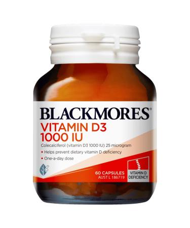Blackmores Vitamin D3 1000IU 60 Capsules high Strength Vitamin d Made in Australia
