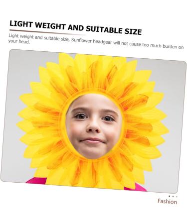 Alipis 2pcs Sunflower Headgear Sunflower Headdress Sunflower Hat Hood Daisy Crown Child Silk Cloth Prom - Buy Online on GoSupps.com