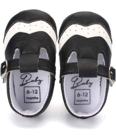 LACOFIA Baby T-Bar Sneakers | Anti-Slip First Walking Shoes | 6-12 Months | Black - Buy Online on GoSupps.com