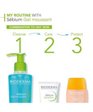 Bioderma Sebium Foaming Gel - Face & Body Cleanser 16.91 Fl Oz - Makeup Remover for Combination to Oily Skin - Buy Online on GoSupps.com