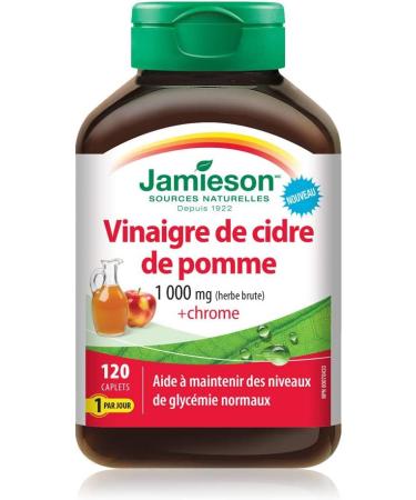 Jamieson Apple Cider Vinegar 1 000 mg Plus Chromium - Gluten-Free & Odourless Garlic 500mg 300 Softgels - Buy Online on GoSupps.com