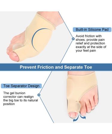 Bunion Corrector & Relief Sleeve - Hallux Valgus Guard for Women, Men - Toe Separator Spacers - Buy Online on GoSupps.com