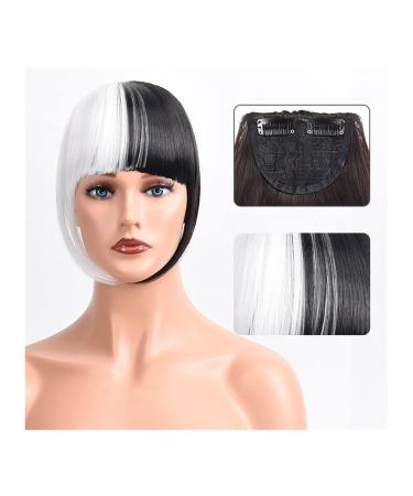 Bangs Hair Clip Synthetic Heat Resista Fake Bangs French Bangs Hair Piece Clip in Thick Natural Full Bangs Straight Fringe with Temples for Women Girls Bangs Clip in Hair (Color : 123-19 Size : 15c 1 count (Pack of 1) 123-19