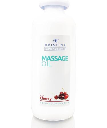 Cherry Massage Oil - Relaxing Joint Pain Relief & Moisturizing Skin Care | Grape Seed Sesame & Almond Oils | 500ml Sensual Body Massage - Buy Online on GoSupps.com