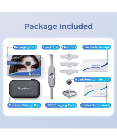 HeadaTerm-2 Migraine Relief Device e-TNS Technology Rechargeable Head Cap Treatment for migraine and Headache Drug-Free Clinically Proven Fast-Acting No Side Effects (1* HeadaTerm 2 +3*Electrodes) 1*HeadaTerm 2 + Standa  - Buy Online on GoSupps.com