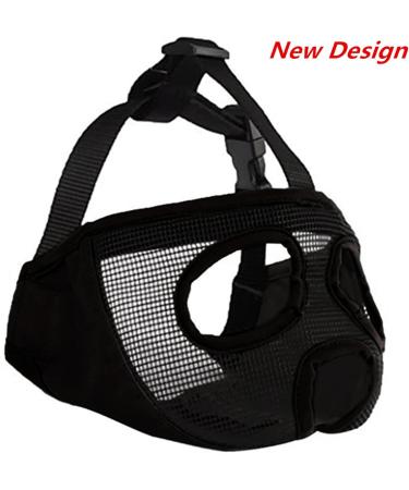 Jyhy Adjustable Muzzle for Flat-Nosed Dogs & Cats | Breathable & Comfortable | Perfect for Bulldogs Pugs & More - Size S (23-31cm) Black - Buy Online on GoSupps.com