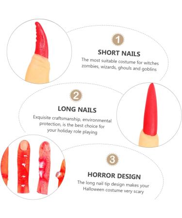 FRCOLOR 6 Sets Halloween Fake Finger Cots Halloween Witch Finger Cosplay Accessories Fingernail Covers False Fingernails Scary False Finger Clothing Bulk Vinyl - Buy Online on GoSupps.com