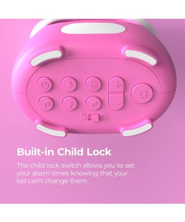 i-box Blinky Alarm Clock for Kids | Sleep Trainer & Night Light | Soothing Sounds & Lullabies | Ideal Gift for Christmas & Birthdays | Pink - One Size - Buy Online on GoSupps.com