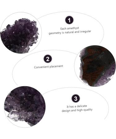 Abaodam 1pc Amethyst Rough Yoga Decor Crystal Cluster Natural Amethyst Cluster Decor Wand Desktop - Buy Online on GoSupps.com