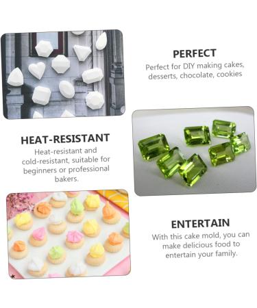 TEHAUX 9 pcs Supplies Silicone DIY Gems Making Casting Diamond Mold Baking Gadget Candy Chocolate Shape 7X7X1CMx3pcs Pinkx3pcs - Buy Online on GoSupps.com