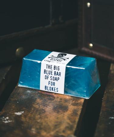 The Bluebeards Revenge Big Blue Men's Moisturising Soap Bar 175g - Gentle on Sensitive Skin - Buy Online on GoSupps.com