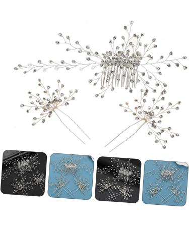 Angoily 1 Set Bridal Headwear Wedding Hair Pin Wedding Hair Decoration Pearl Hair Accessories Pearl Tiara Pearl Hair Clip Bridal Hair Accessories Zinc Alloy Comb Bride Diamond - Buy Online on GoSupps.com