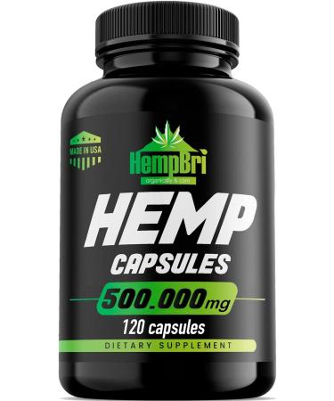 Hempbri Hemp Oil Extract Capsules - Joint Support, Sleep Supplement, Immune Health - Natural Seed Oils Powder - Buy Online on GoSupps.com