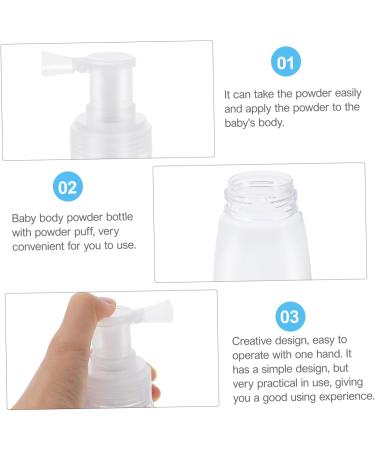 FRCOLOR 3 Pcs Powder Spray Bottle Set for Skin Care Pet Medica Travel Size 15x6x6CM | White | Perfect for International Shipping - Buy Online on GoSupps.com