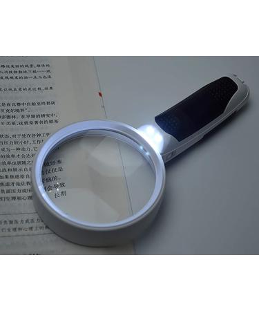 Glass Handheld HD 20 Times Magnification LED Light Source Suitable for Elderly Children to Read Easily Good Times - Buy Online on GoSupps.com
