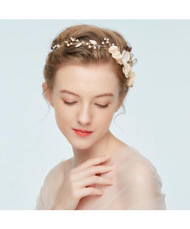 Elegant Pearl Hair Vine Wedding Headband | Bridal Headpiece for a Stunning Look - Buy Online on GoSupps.com