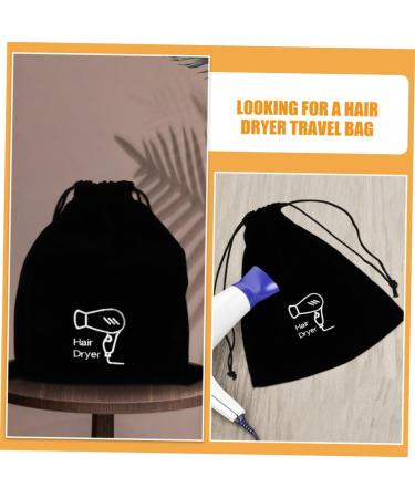 FOMIYES 2pcs Flannel Hair Dryer Bag Drawstring Pouch Hair Dryer Travel Bag Hair Dryer Drawstring Bag 26.00X23.00X0.50CMx2pcs Blackx2pcs - Buy Online on GoSupps.com