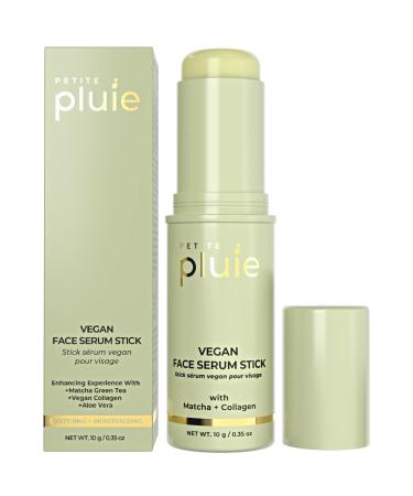 Petite Pluie Vegan Face Serum Stick (0.35 oz) with Green Tea Extract  Collagen  and Aloe Vera For Anti-Aging & Moisturizing  Made in Korea