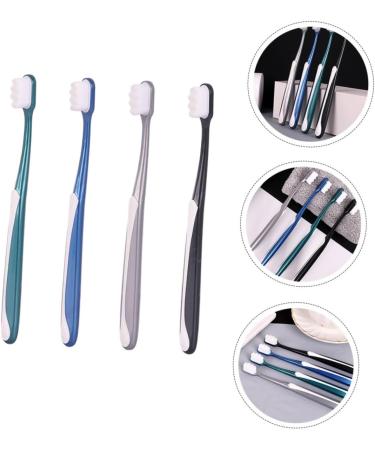 Minkissy Soft Toothbrush Set - 4 PCS Adult Travel Toothbrushes & Hotel Accessories - Gentle Fur Toothbrush for Daily Care & Prosthesis Cleaning - Ideal for Expecting Mothers - Buy Online on GoSupps.com