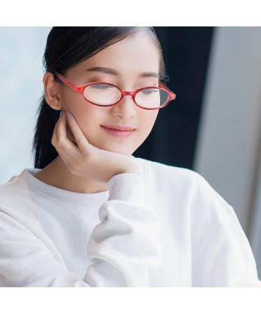 Retro Oval Fashion Glasses for Women - Y2K Style Fake Clear Blue Light Blocking Glasses | IF13140-02 | Shop Internationally - Buy Online on GoSupps.com