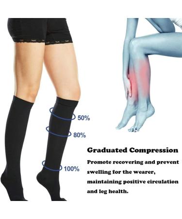 ACIYD 20-30 mmHg Compression Socks for Varicose Veins - Medical Elastic Stockings for Pregnancy & Travel (Skin XXXL) - Buy Online on GoSupps.com