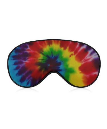 Colorful Tie Dye Sleep Mask for Women Adjustable Sleeping Eye Shades Cover with Elastic Strap