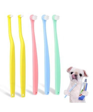 Small dogs cats toothbrush 5 pieces of soft bristle round head toothbrush pointed toothbrush pet toothbrush for puppy kitten tooth cleaning
