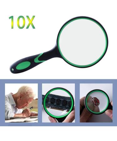 Portable 2pcs 10X Handheld Reading Magnifier with Non-Slip Soft Handle for Seniors Perfect for Newspaper Reading Appraisal Nature Exploring Full of Stars - Buy Online on GoSupps.com
