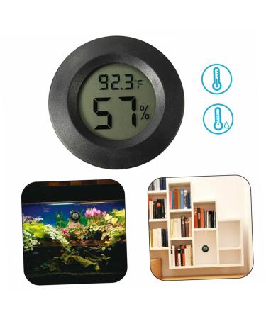 IPLUSMILE 5ST CELSIUS Repticip Terrarium Accessories | Round Moisture & Temperature Display | Glass Minitians for Reptiles | 4.5x1.5cm Black - Buy Online on GoSupps.com