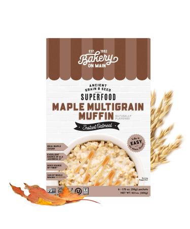 Bakery On Main Gluten-Free Instant Oatmeal - Vegan Maple Multigrain Muffin (6 Pack) | Non-GMO - Buy Online on GoSupps.com