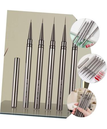 Housoutil Nail Art Drawing Pen Nail Drawing Pens Thin Nail Art Brush Gel Nail Polishes Nail Art Liner Pens Nail Art Supplies Barniz De Gel Para U as Nail Art Pen Design Pen Metal Manicure 18x1cm As Shown 2 - Buy Online on GoSupps.com