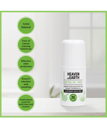 HonE Vegan Roll On Deodorant 50ml | Aluminum Free | Fresh Citron Lemongrass Lemon Niaouli Scent | Plant Based Deo for Women and Men | Made in Turkey - Buy Online on GoSupps.com