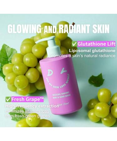  Dear Doer Dazzling Body Scrub - Radiant & Gentle Exfoliator with Grape Seed/Dazzling Radint Body & Hand Wash | Vegan | 10.14 fl oz - pH-Balanced 100% Plant-Based Surfactants for Glowing Skin - Buy Online on GoSupps.com