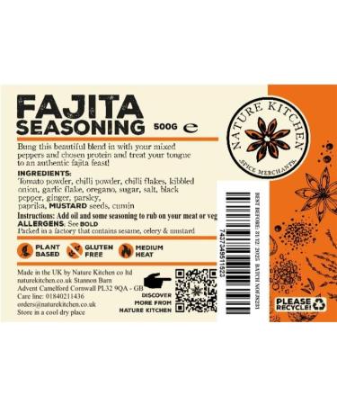 Nature Kitchen Fajita Spice 500g - Gluten-Free & Vegan Seasoning Blend for Everyday Cooking - Buy Online on GoSupps.com