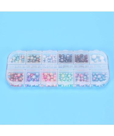 NIEI 3D Shape New Nail Clear Nail Pearl Diy Nail Art Rivet Rhinestone Manicure Tools 1# Mixed Pearl - Buy Online on GoSupps.com