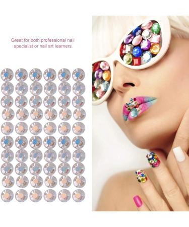 Nail Art Rhinestones ANGGREK 6 Grids Colorful Nail Art Rhinestones DIY AB Round Glitters Rhinestones Multiple Sizes Nail Decoration Rhinestones Manicure Tool(AB COLORFUL) - Buy Online on GoSupps.com