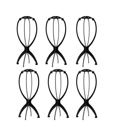 Wig Stand 6 Pack Wig head Stand Wig head 6 PCS Wig Stand for 14.2 Inch wigs Portable Wig Holder Hat Display Portable Travel Wig Holder Stands for Multiple Wig Head Stand Stable (6 Pack Black ) 14.2 Inch (Pack of 6) Blac...