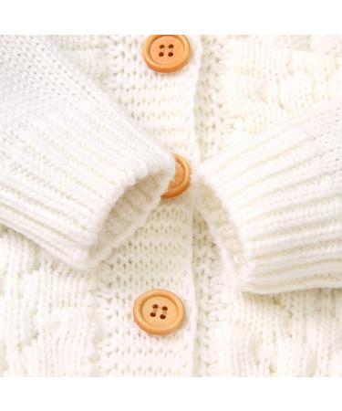 Puseky Baby Knit Hooded Sweater Coat for 0-6 Months - Beige - Buy Online on GoSupps.com