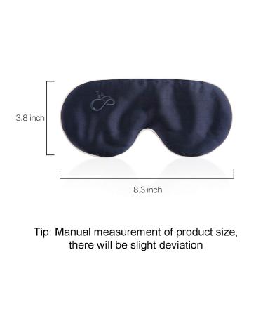 alittlecloud Silk Sleep Mask - Ergonomic Navy Blue Eye Mask for Travel/Naps/Yoga - Adjustable Strap for Women/Men - Buy Online on GoSupps.com