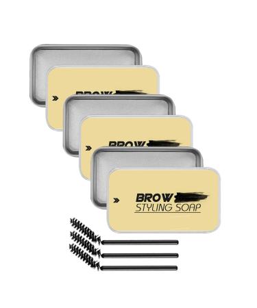 3 Pack Eyebrow Soap Brow Soap Long Lasting Eyebrow Gel Clear Eyebrow Wax Waterproof Brows Styling Soap Kit Pomade for Natural Eyebrow 16 g (Pack of 3)